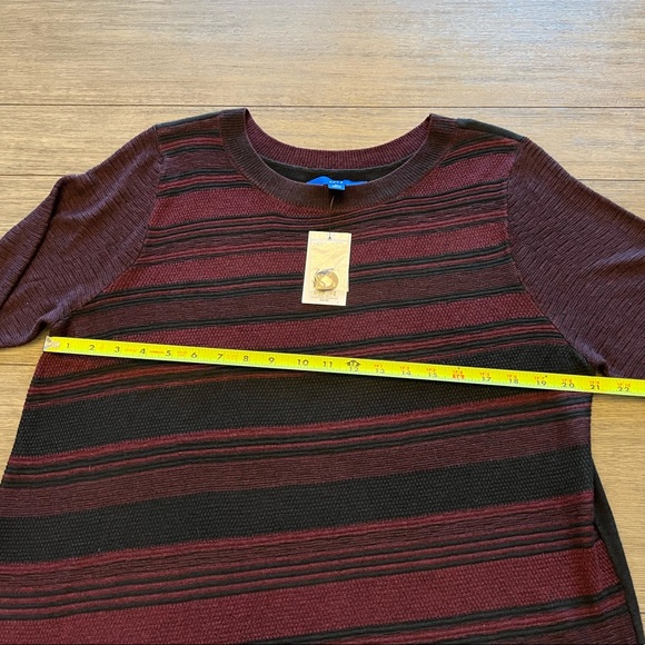 🆕 Apt 9 sweater, XL burgundy/black, NWT - Picture 6 of 6